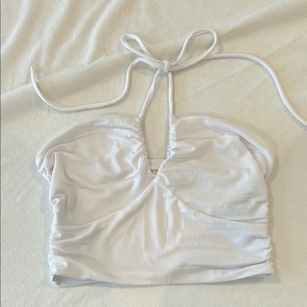 Abercrombie & Fitch White Halter Top